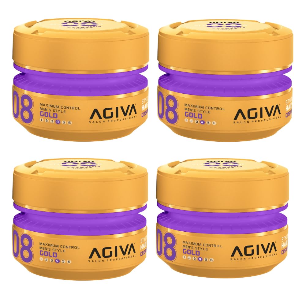 Professional 08 Gold Cream Wax 175ml (4 Pack) Hair Styling Wax