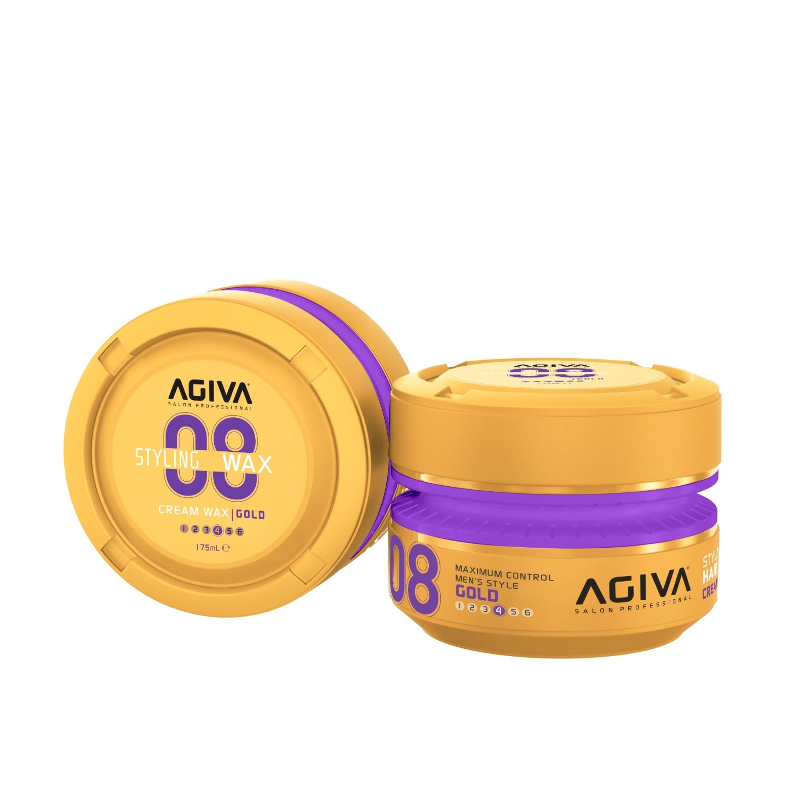 Professional 08 Gold Cream Wax 175ml (4 Pack) Hair Styling Wax