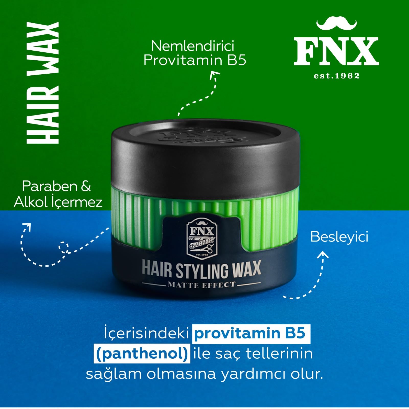 Matte Finish Hair Styling Wax 5.07 fl.oz - Mattifying Wax, 150 ml
