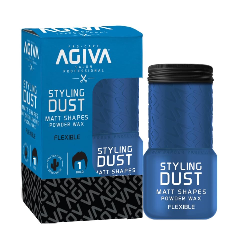 Agiva Hair Styling Powder Wax Combo Pack - Red, Blue Black Extra 0.71oz Volumizing Hair Powder for Men, Strong Hold & Matte Finish, Texture & Lift for Fine or Thin Hair